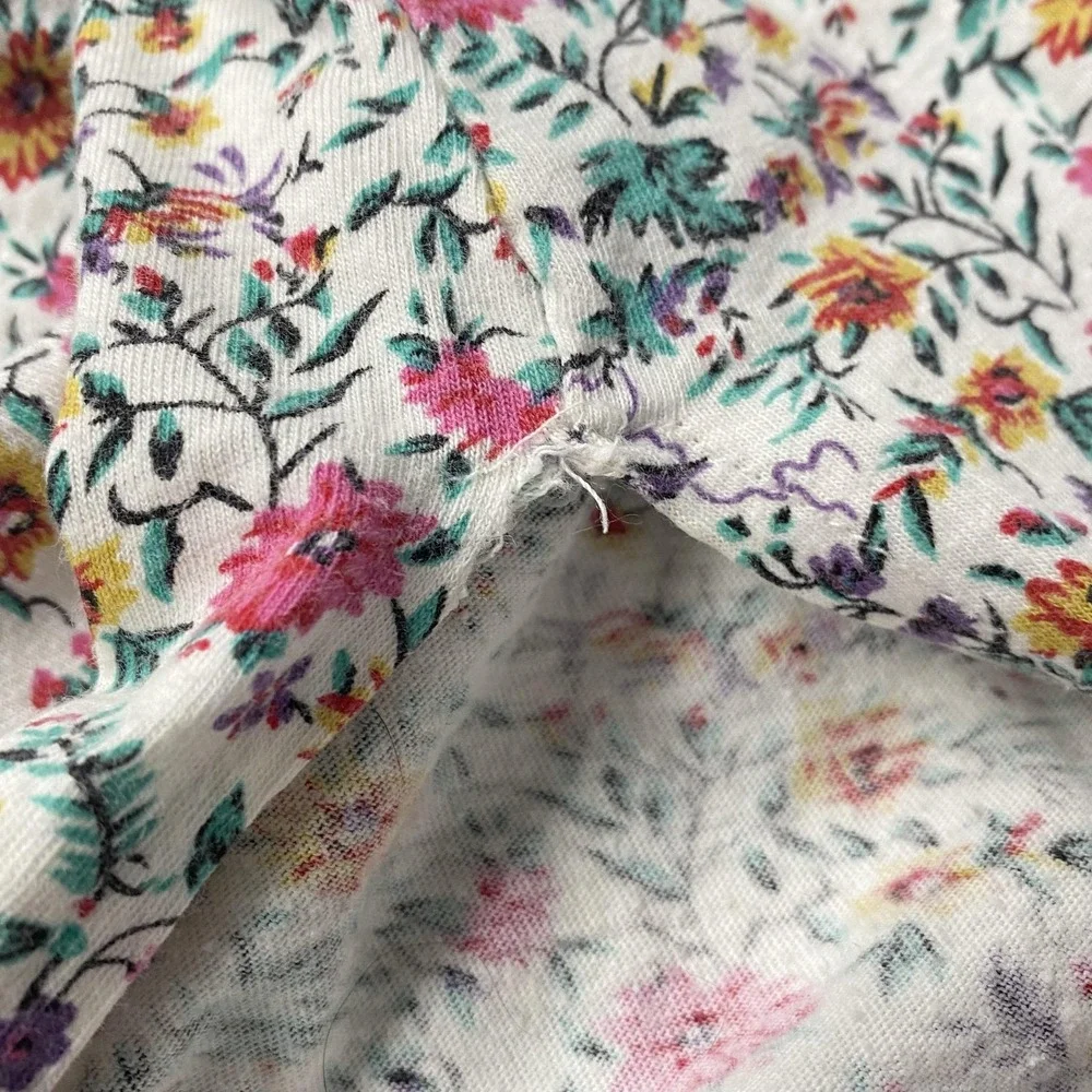 Victorias Secret Sleepshirt Womens Medium Floral 3/4‎ Sleeve Cotton Sleepwear